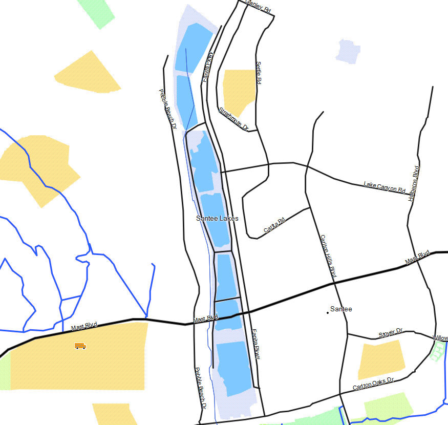 Santee Lakes California Trail Map