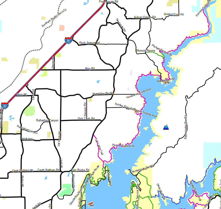 folsom lake bike trail map