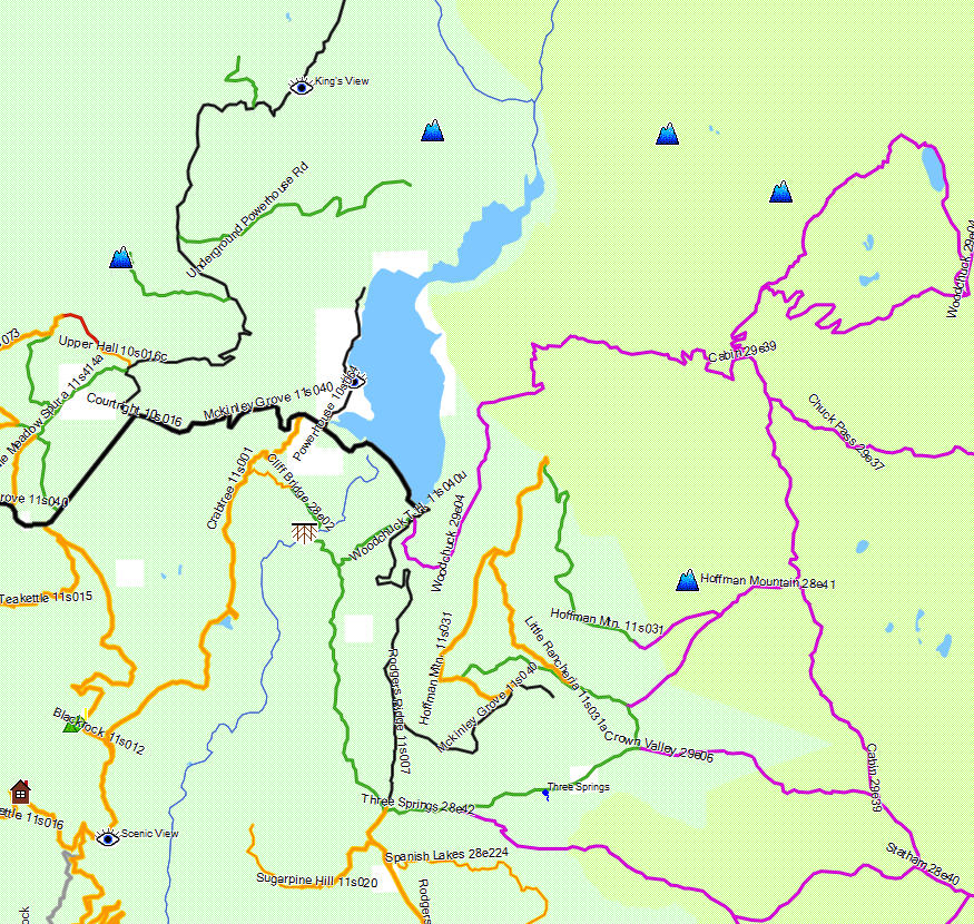 Sierra National Forest, South - California Trail Map