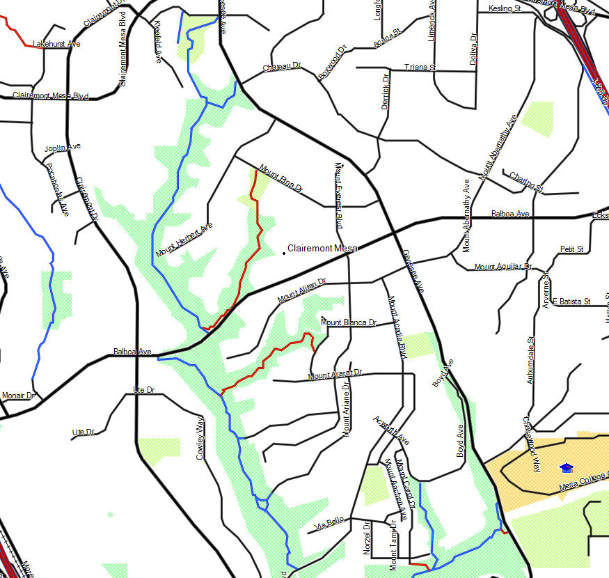 Tecolote Canyon California Trail Map