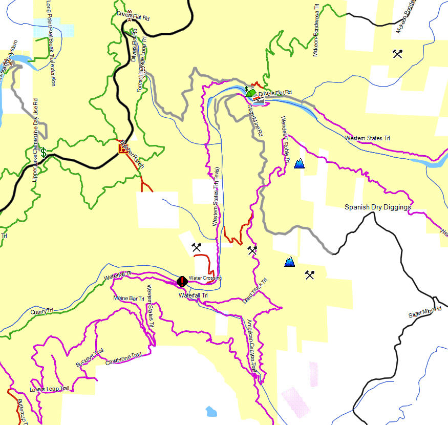 Auburn SRA - California Trail Map