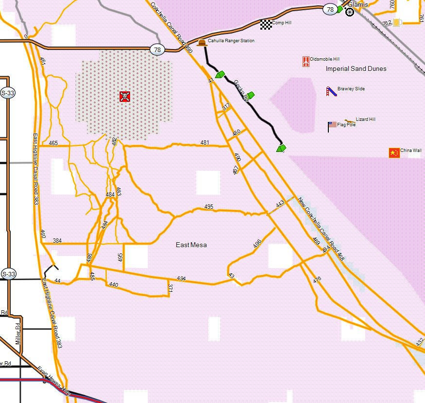 East Mesa - California Trail Map