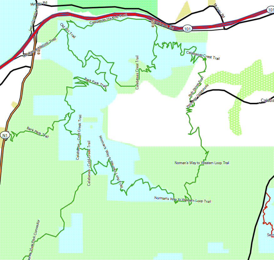 Las Virgenes View Park - California Trail Map