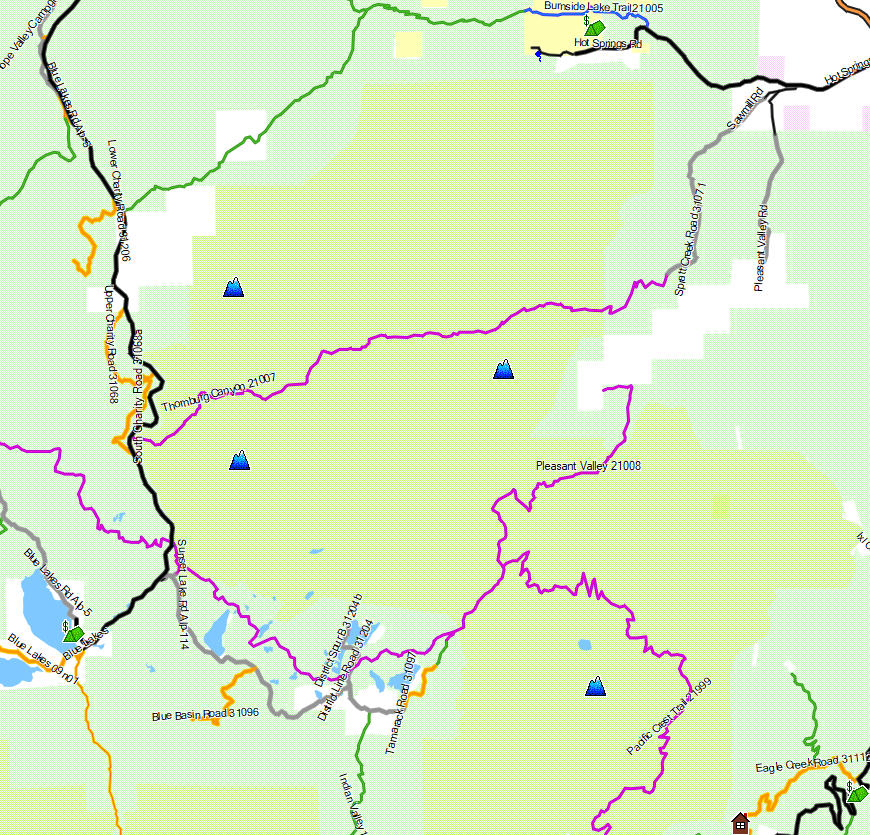 Mokelumne Wilderness - California Trail Map