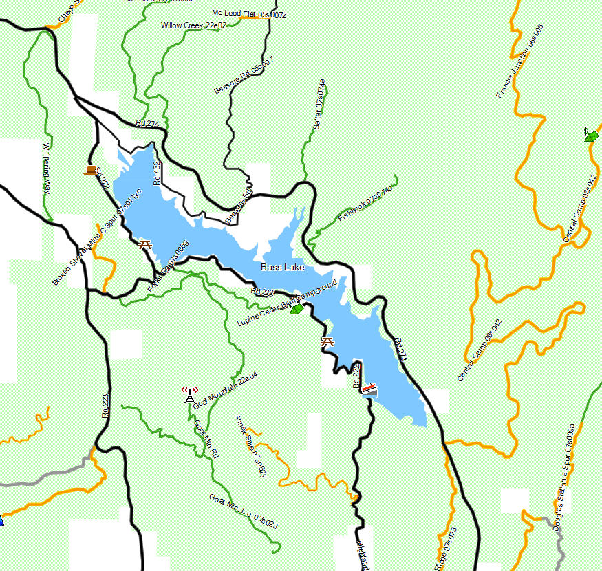 Sierra National Forest, North - California Trail Map