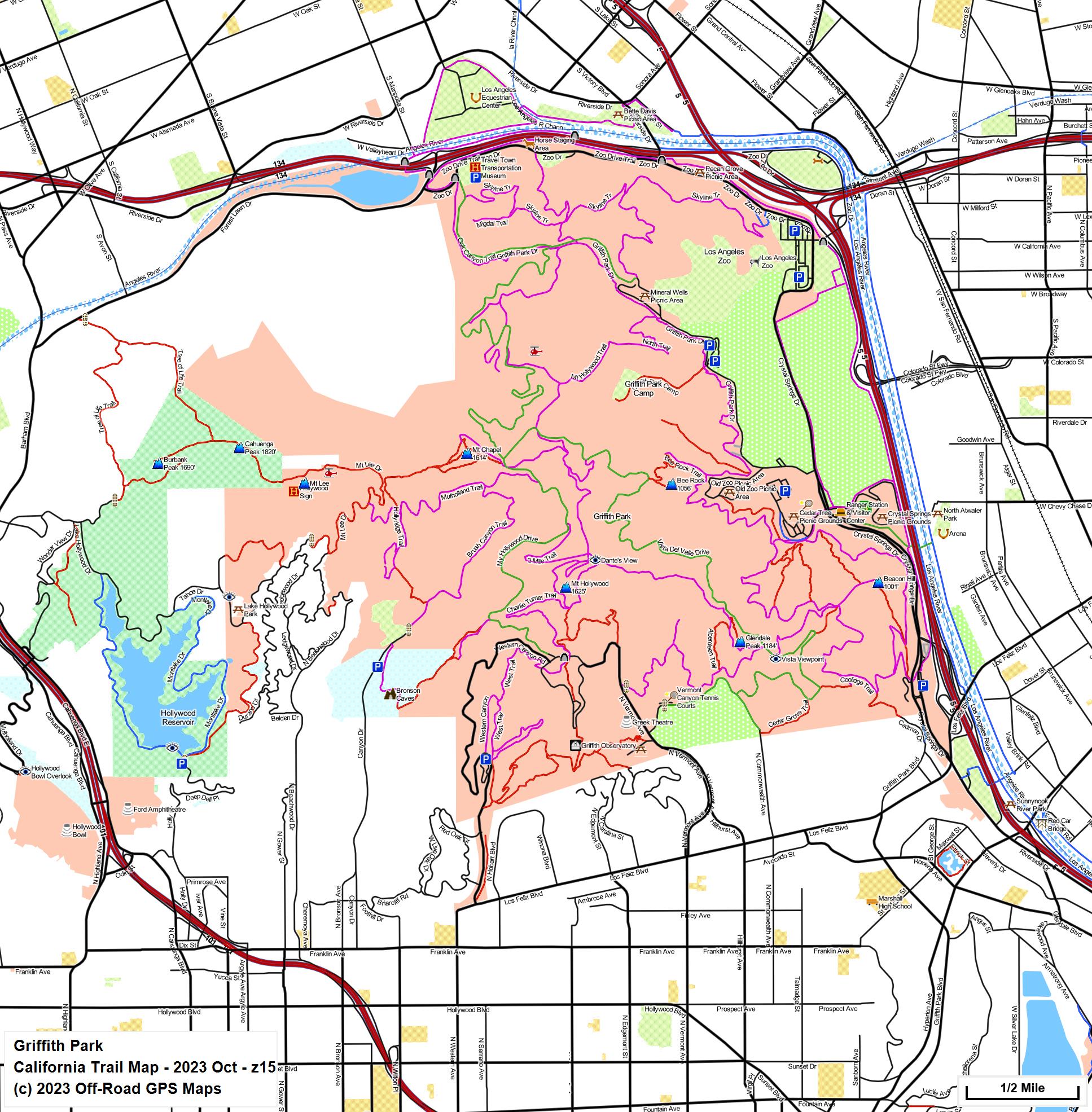 Griffith Park Map 15 