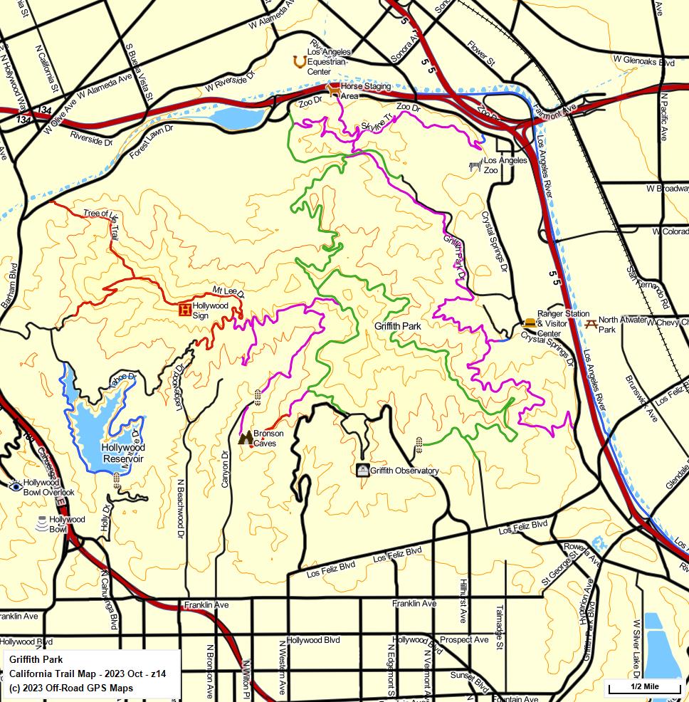 Griffith Park Map 14 