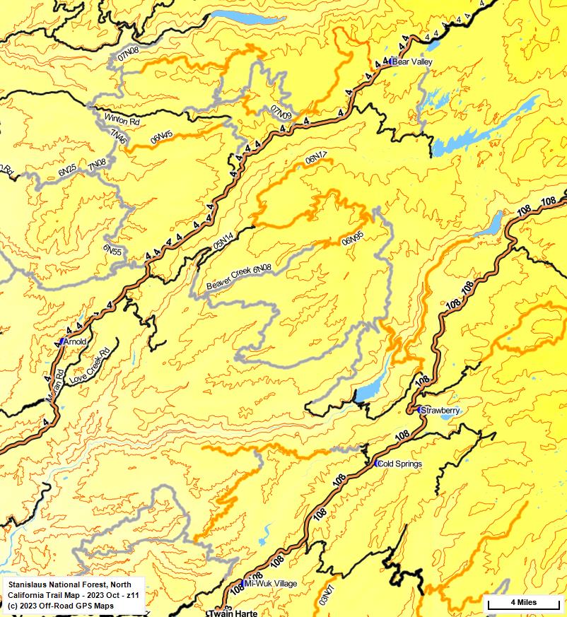 Stanislaus National Forest, North z 11