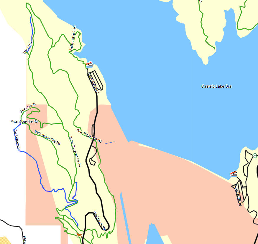 Castaic Lake SRA - California Trail Map