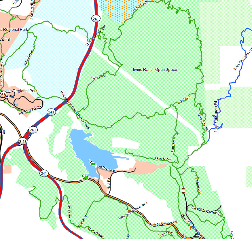 Irvine Ranch OS - California Trail Map