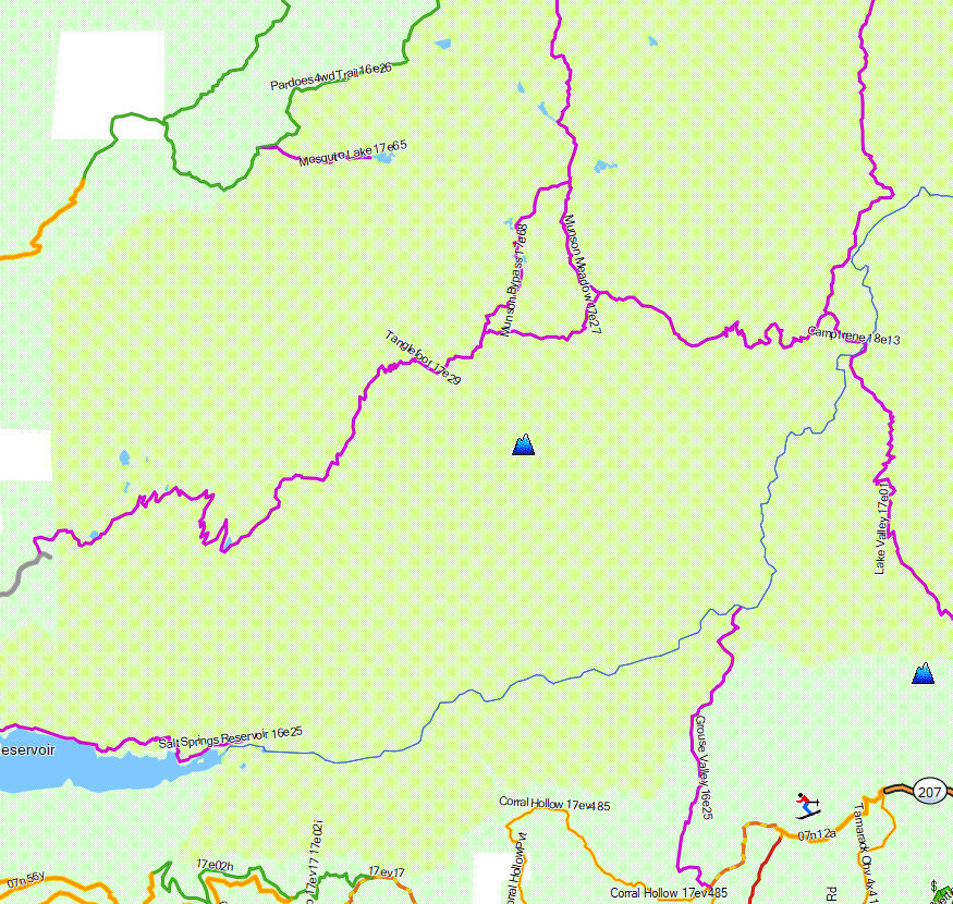 Mokelumne Wilderness - California Trail Map