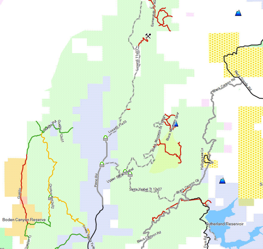 Cleveland NF, Orosco / Black Mountain - California Trail Map