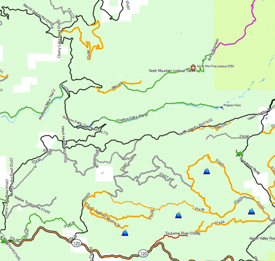 Stanislaus National Forest - California Trail Map