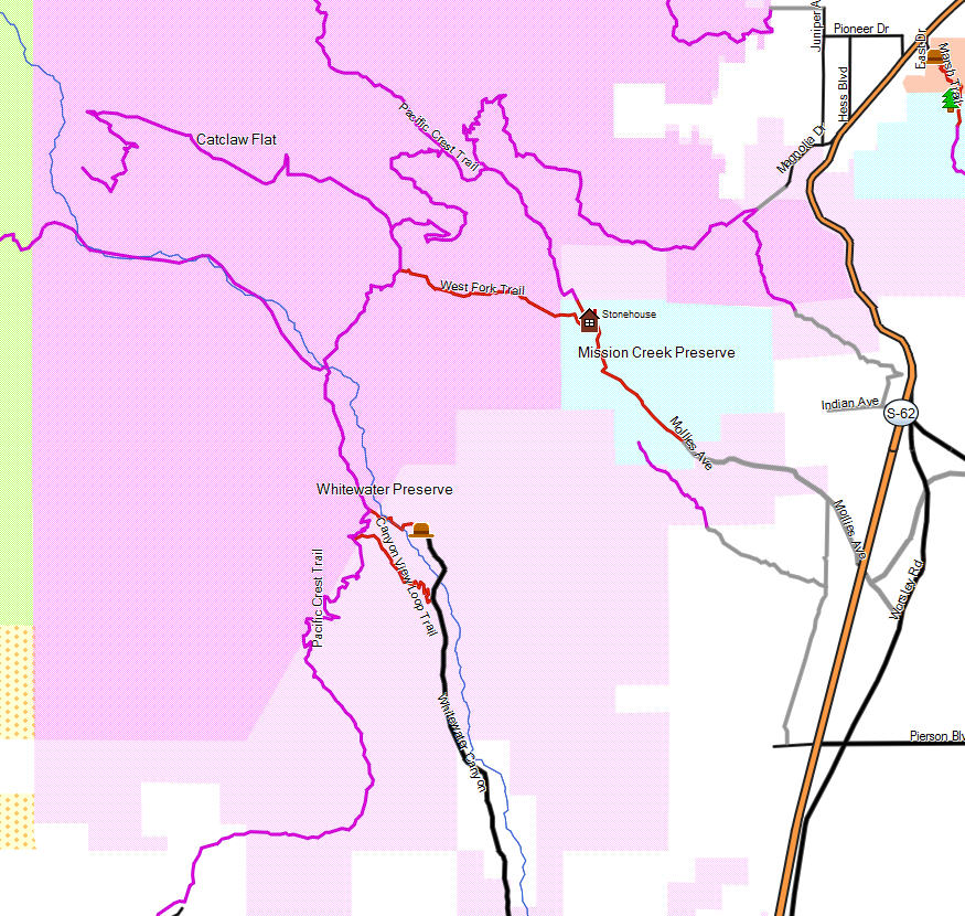 San Gorgonio Wilderness - California Trail Map