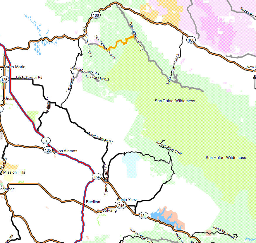 San Rafael Wilderness - California Trail Map