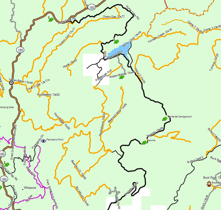 Sequoia NF, Hume Lake - California Trail Map