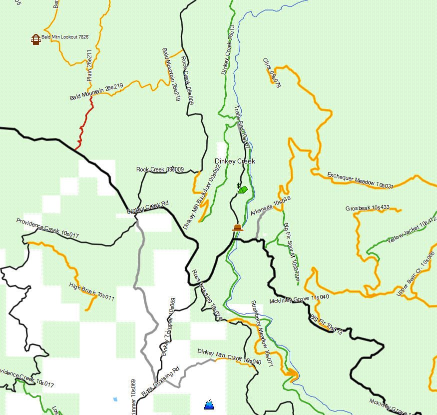 Sierra National Forest, South - California Trail Map