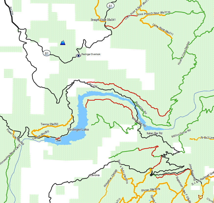 Sierra National Forest, North - California Trail Map