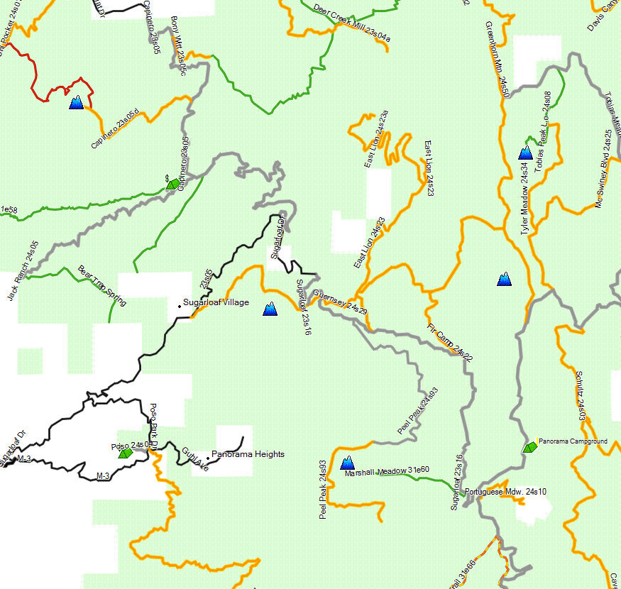 Sequoia NF, Western Divide - California Trail Map