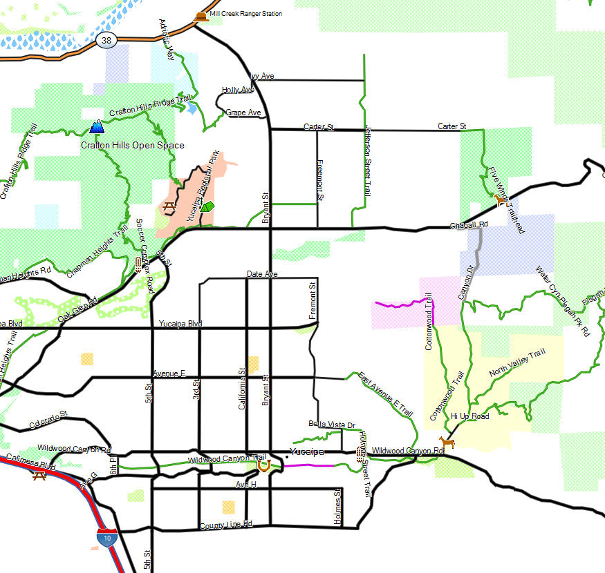 Wildwood Canyon SP - California Trail Map